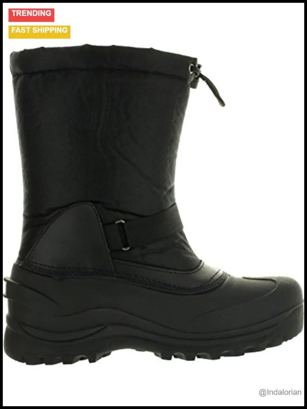 Men's Waterproof Insulated Snow Boots with Pull On Design